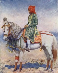 Een Optredend Paard uit de Staat Alwar door Mortimer Ludington Menpes
